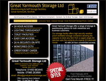 Tablet Screenshot of greatyarmouthstorage.com
